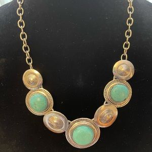 Fashion jewelry turquoise necklace, 20” adjustable length. NWT